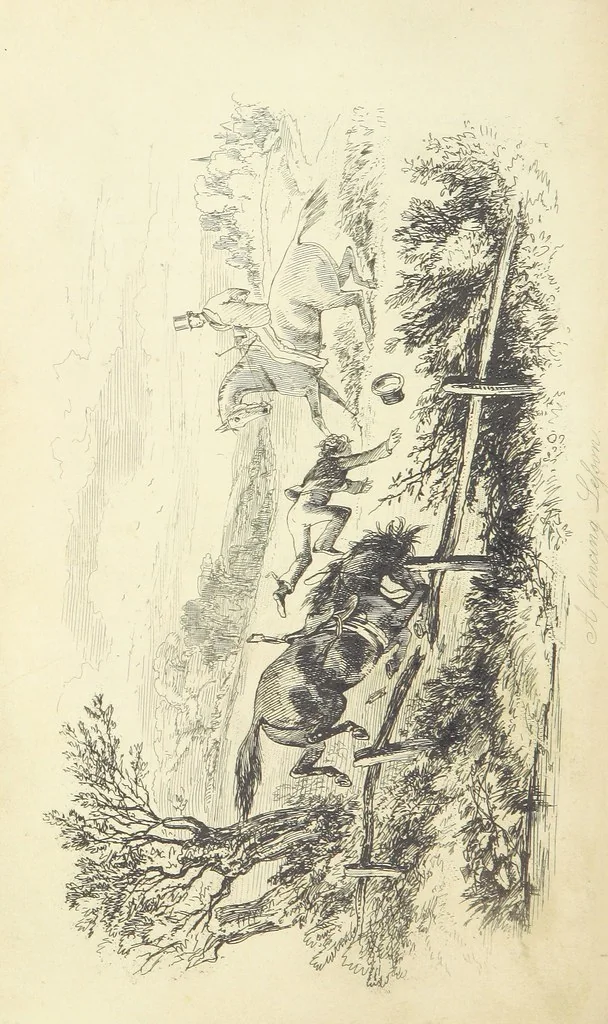 An illustration from Harry Coverdale's Courtship, and all that came of it. ... With illustrations by Phiz, 1854, leaf 60