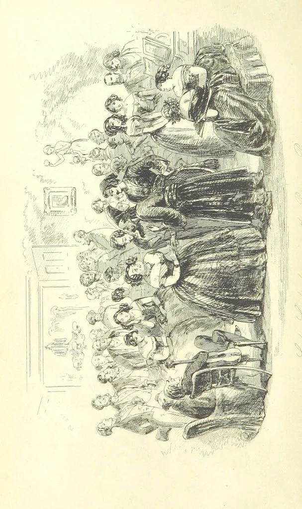 An illustration from Lewis Arundel; or the Railroad of Life ... With illustrations by Phiz [i.e. H. K. Browne, 1852, leaf 114