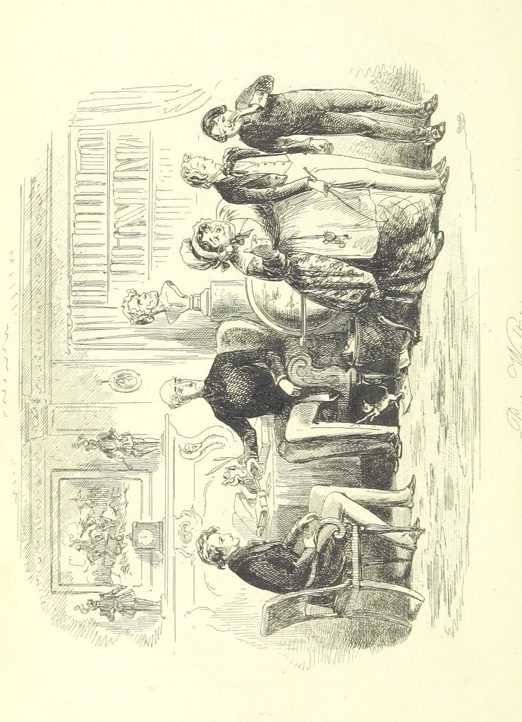 An illustration from Lewis Arundel; or the Railroad of Life ... With illustrations by Phiz [i.e. H. K. Browne, 1852, leaf 168