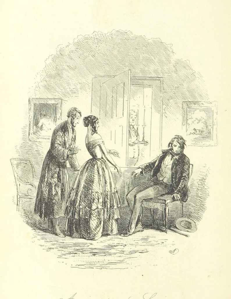 An illustration from Lewis Arundel; or the Railroad of Life ... With illustrations by Phiz [i.e. H. K. Browne, 1852, leaf 318