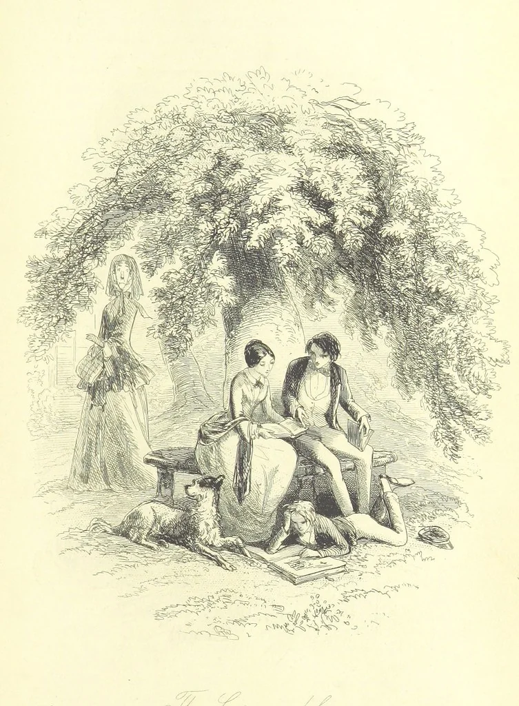 An illustration from Lewis Arundel; or the Railroad of Life ... With illustrations by Phiz [i.e. H. K. Browne, 1852, leaf 471