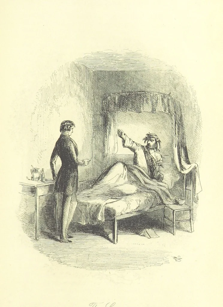 An illustration from Lewis Arundel; or the Railroad of Life ... With illustrations by Phiz [i.e. H. K. Browne, 1852, leaf 489