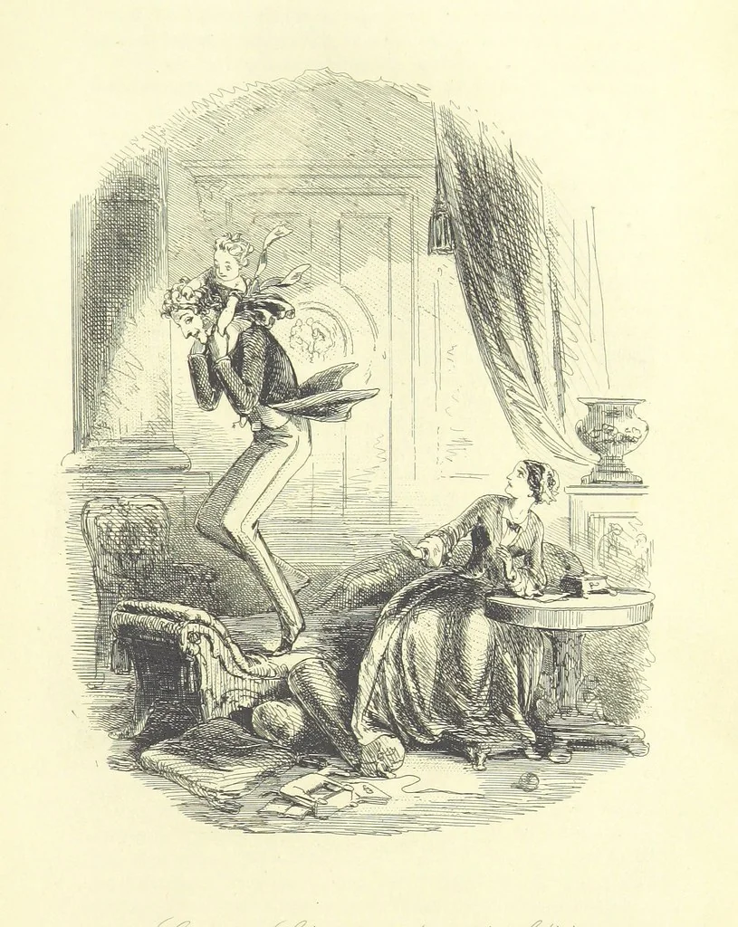 An illustration from Lewis Arundel; or the Railroad of Life ... With illustrations by Phiz [i.e. H. K. Browne, 1852, leaf 549