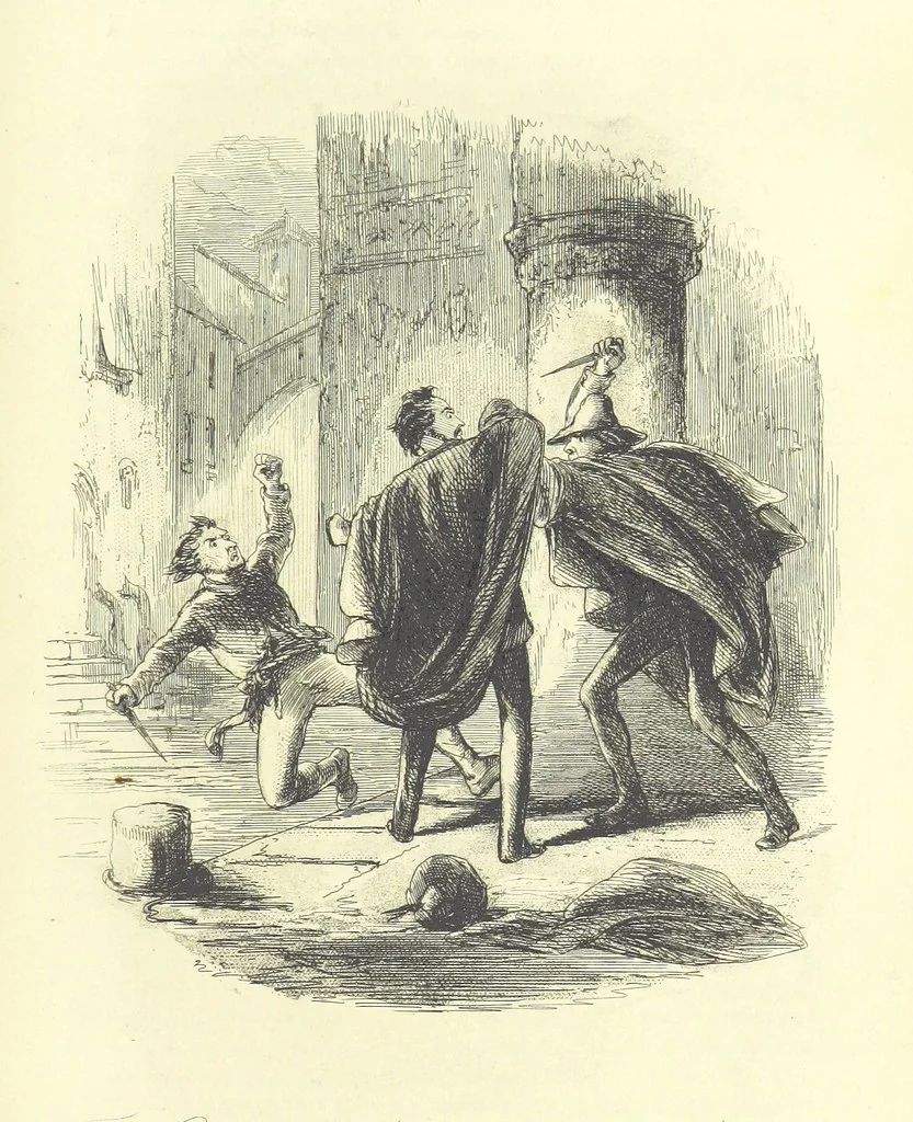 An illustration from Lewis Arundel; or the Railroad of Life ... With illustrations by Phiz [i.e. H. K. Browne, 1852, leaf 589