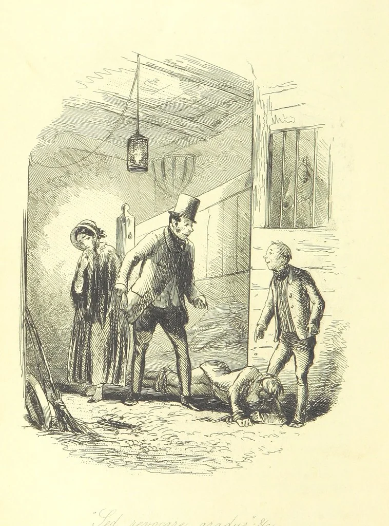 An illustration from Lewis Arundel; or the Railroad of Life ... With illustrations by Phiz [i.e. H. K. Browne, 1852, leaf 624