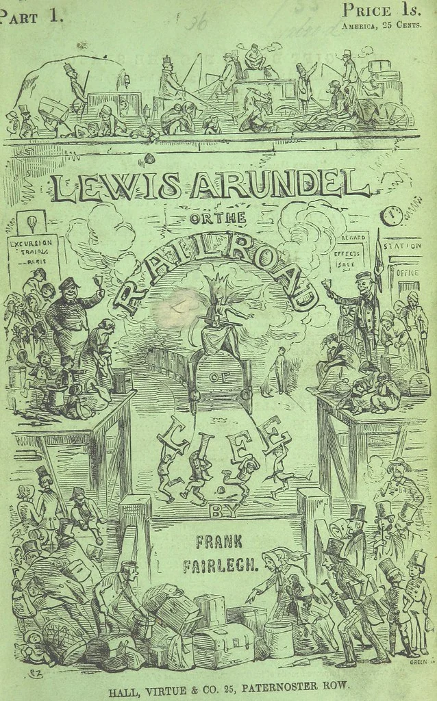 An illustration from Lewis Arundel; or the Railroad of Life ... With illustrations by Phiz [i.e. H. K. Browne, 1852, leaf 7