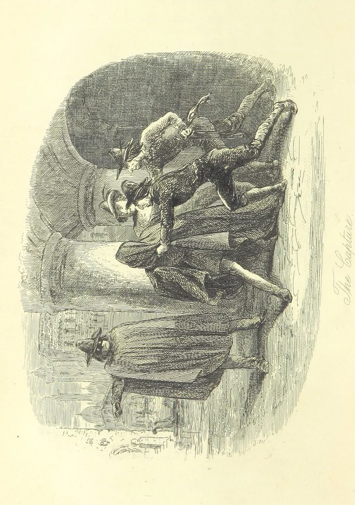 An illustration from Lewis Arundel; or the Railroad of Life ... With illustrations by Phiz [i.e. H. K. Browne, 1852, leaf 706
