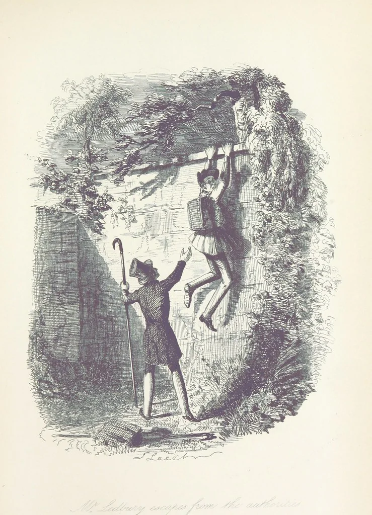 An illustration from The adventures of Mr. Ledbury and his friend Jack Johnson ... With eighteen illustrations by John Leech, 1886, leaf 475