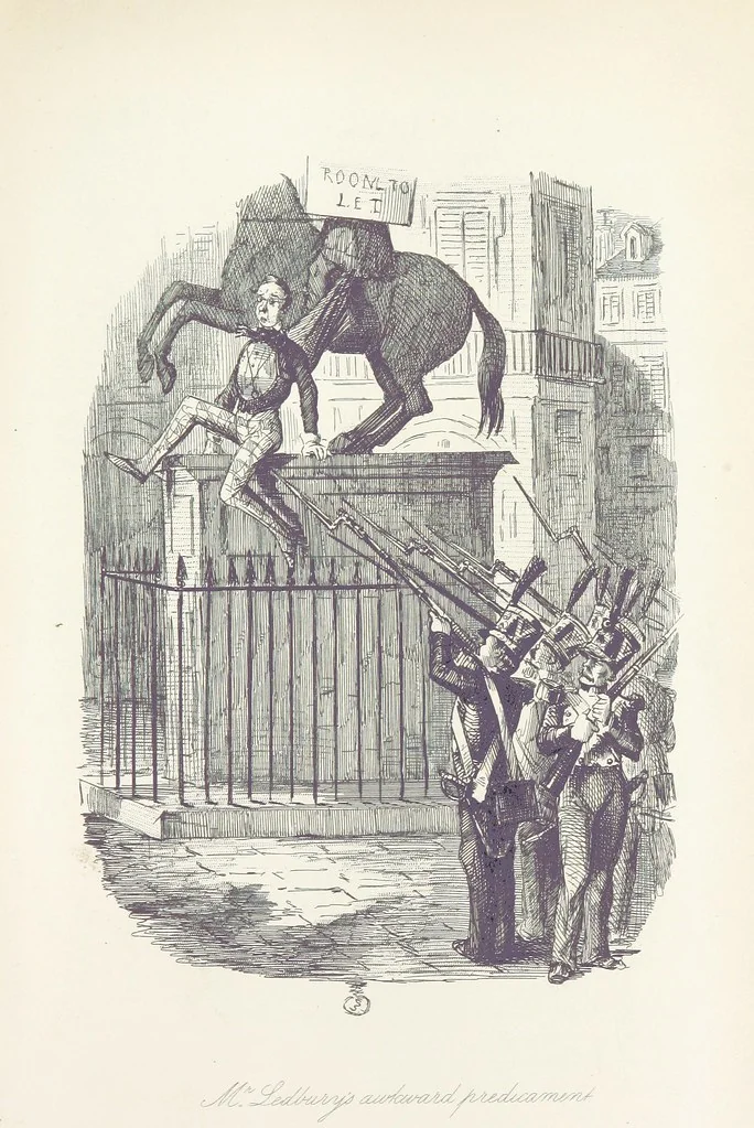 An illustration from The adventures of Mr. Ledbury and his friend Jack Johnson ... With eighteen illustrations by John Leech, 1886, leaf 551