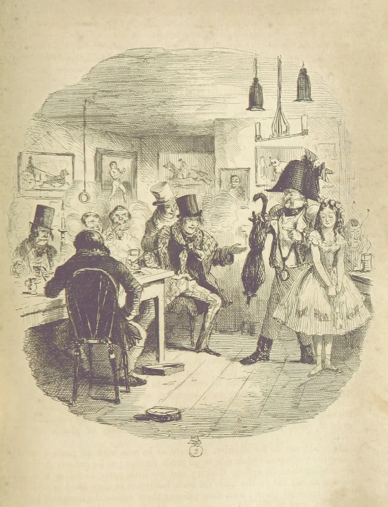 An illustration from The Struggles and Adventures of Christopher Tadpole at home and abroad. Illustrated by Leech, 1848, leaf 315