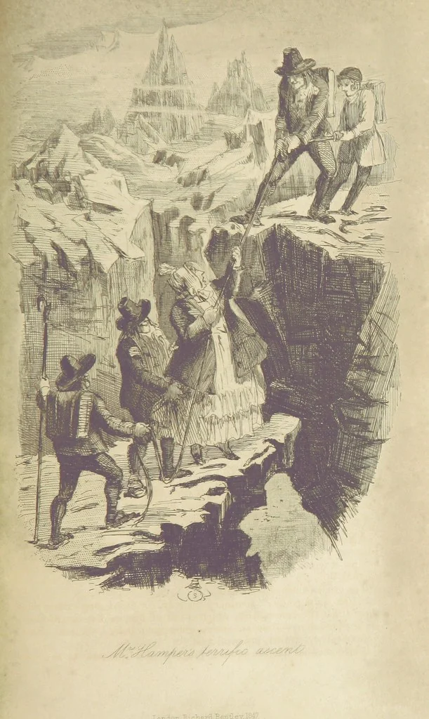 An illustration from The Struggles and Adventures of Christopher Tadpole at home and abroad. Illustrated by Leech, 1848, leaf 393