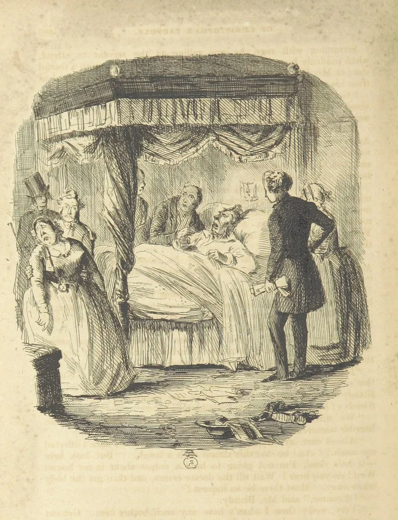 An illustration from The Struggles and Adventures of Christopher Tadpole at home and abroad. Illustrated by Leech, 1848, leaf 568