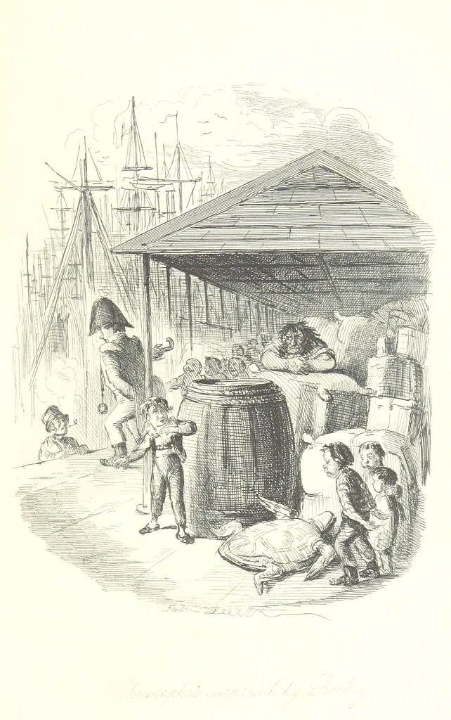 An illustration from The Struggles and Adventures of Christopher Tadpole at home and abroad. Illustrated by Leech, 1864, leaf 129