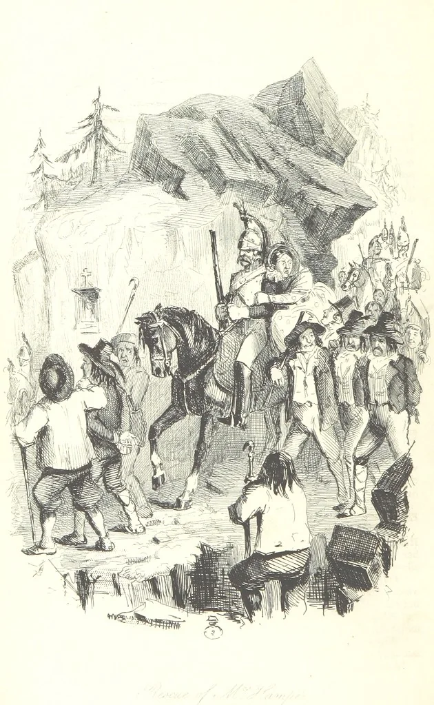 An illustration from The Struggles and Adventures of Christopher Tadpole at home and abroad. Illustrated by Leech, 1864, leaf 308