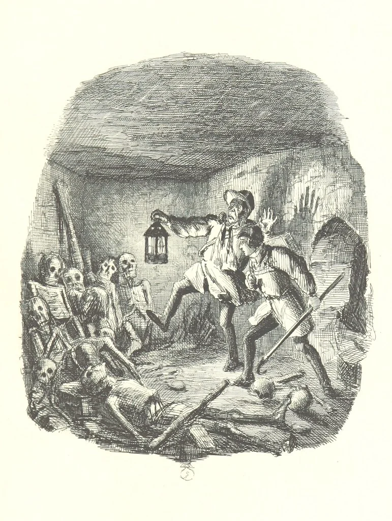 An illustration from The Struggles and Adventures of Christopher Tadpole at home and abroad. Illustrated by Leech, 1864, leaf 347