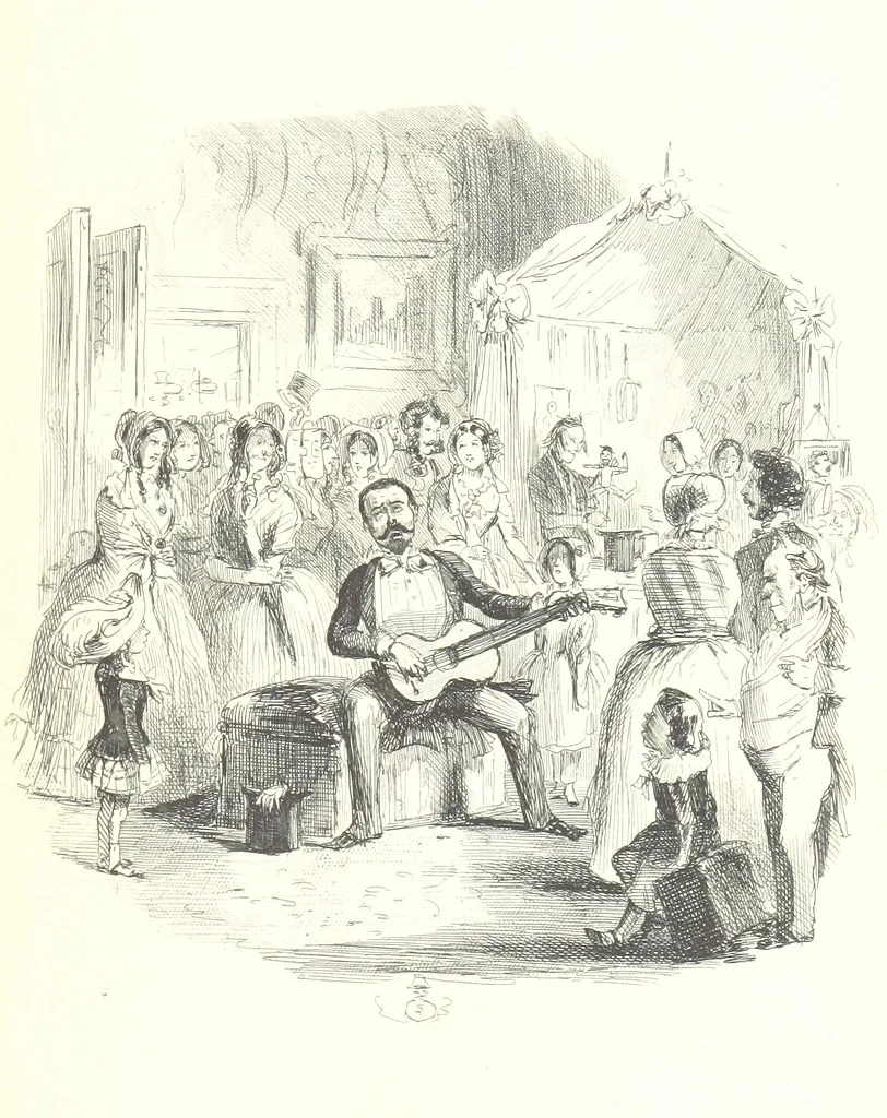 An illustration from The Struggles and Adventures of Christopher Tadpole at home and abroad. Illustrated by Leech, 1864, leaf 429