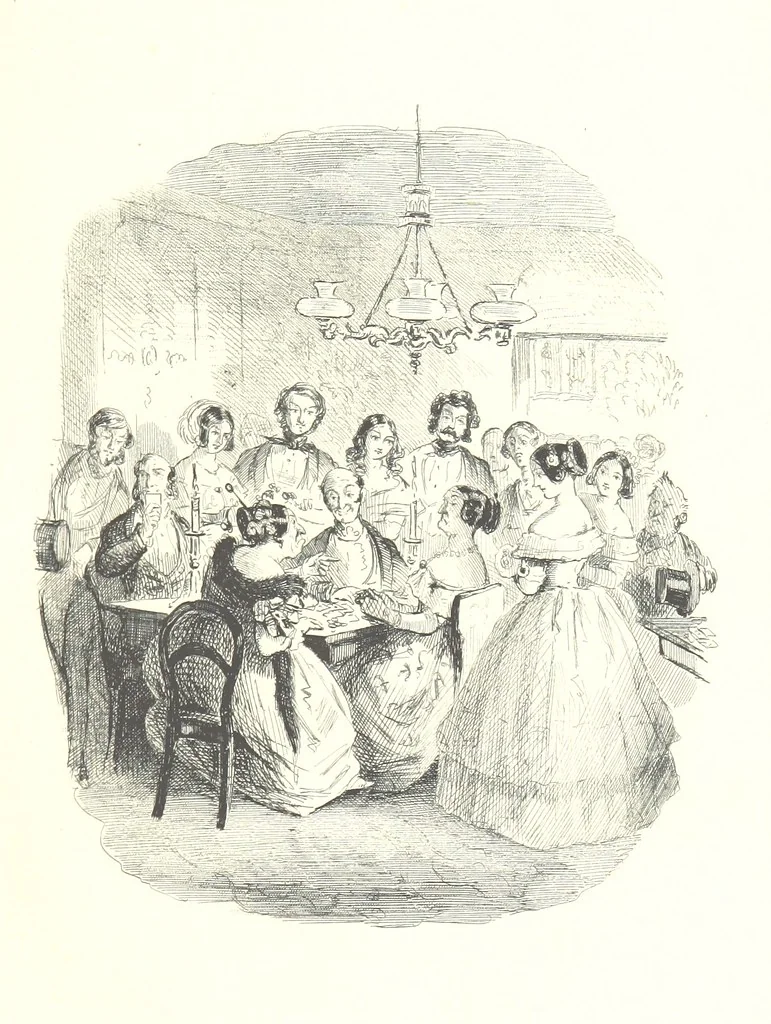 An illustration from The Struggles and Adventures of Christopher Tadpole at home and abroad. Illustrated by Leech, 1864, leaf 97