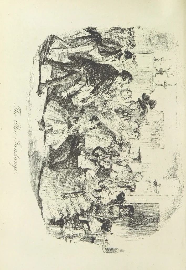 An illustration from The Struggles and Adventures of Christopher Tadpole at home and abroad. Illustrated by Leech, 1893, leaf 200