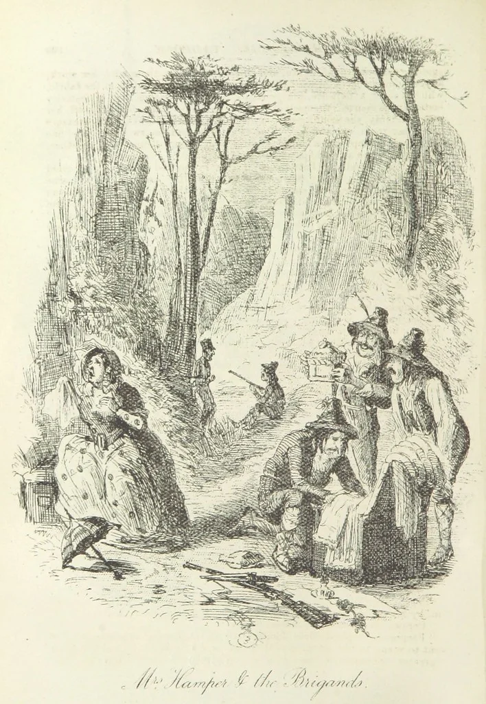 An illustration from The Struggles and Adventures of Christopher Tadpole at home and abroad. Illustrated by Leech, 1893, leaf 218