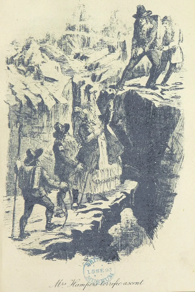 An illustration from The Struggles and Adventures of Christopher Tadpole at home and abroad. Illustrated by Leech, 1893, leaf 319