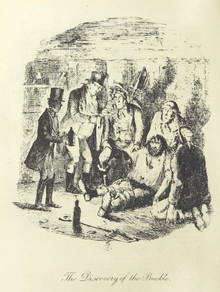 An illustration from The Struggles and Adventures of Christopher Tadpole at home and abroad. Illustrated by Leech, 1893, leaf 388