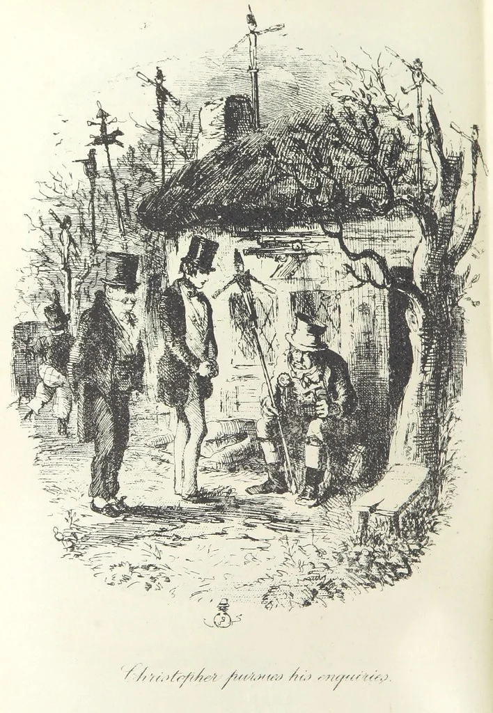 An illustration from The Struggles and Adventures of Christopher Tadpole at home and abroad. Illustrated by Leech, 1893, leaf 458