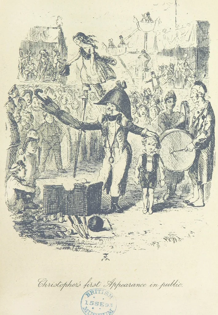 An illustration from The Struggles and Adventures of Christopher Tadpole at home and abroad. Illustrated by Leech, 1893, leaf 79