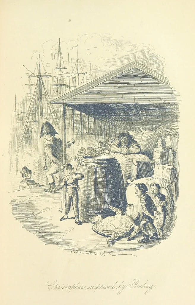 An illustration from The Struggle and Adventures of Christopher Tadpole ... With 26 etchings by J. Leech, and a biographical sketch of the author [by Edmund Yates, 1897, leaf 161