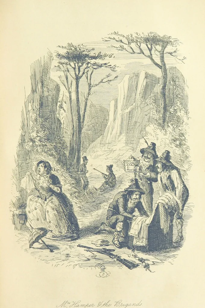 An illustration from The Struggle and Adventures of Christopher Tadpole ... With 26 etchings by J. Leech, and a biographical sketch of the author [by Edmund Yates, 1897, leaf 361