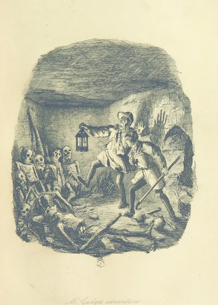 An illustration from The Struggle and Adventures of Christopher Tadpole ... With 26 etchings by J. Leech, and a biographical sketch of the author [by Edmund Yates, 1897, leaf 433