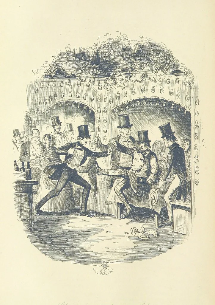 An illustration from The Struggle and Adventures of Christopher Tadpole ... With 26 etchings by J. Leech, and a biographical sketch of the author [by Edmund Yates, 1897, leaf 492