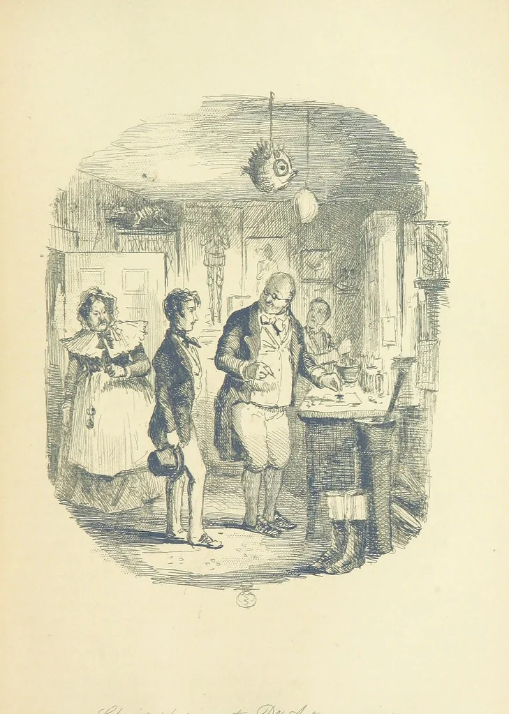 An illustration from The Struggle and Adventures of Christopher Tadpole ... With 26 etchings by J. Leech, and a biographical sketch of the author [by Edmund Yates, 1897, leaf 603