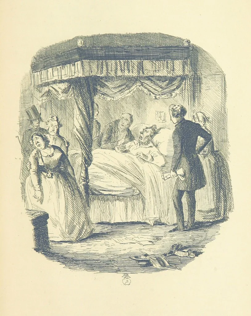 An illustration from The Struggle and Adventures of Christopher Tadpole ... With 26 etchings by J. Leech, and a biographical sketch of the author [by Edmund Yates, 1897, leaf 703