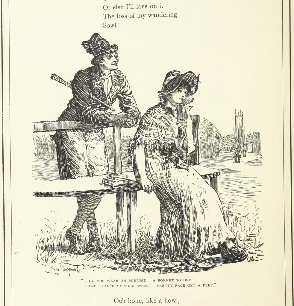 An illustration from Illustrated British Ballads, old and new. Selected and edited by G. B. Smith, 1886, leaf 102