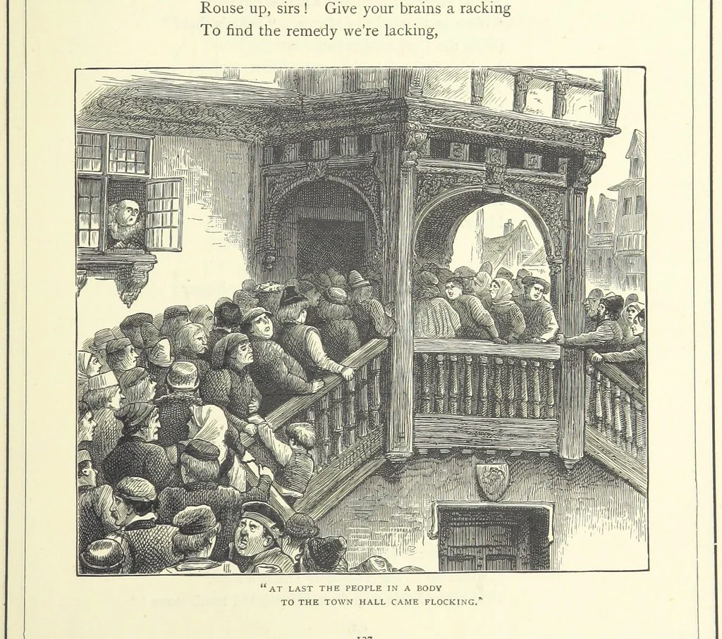 An illustration from Illustrated British Ballads, old and new. Selected and edited by G. B. Smith, 1886, leaf 159