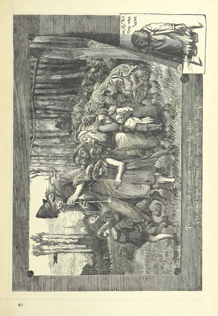 An illustration from Illustrated British Ballads, old and new. Selected and edited by G. B. Smith, 1886, leaf 167