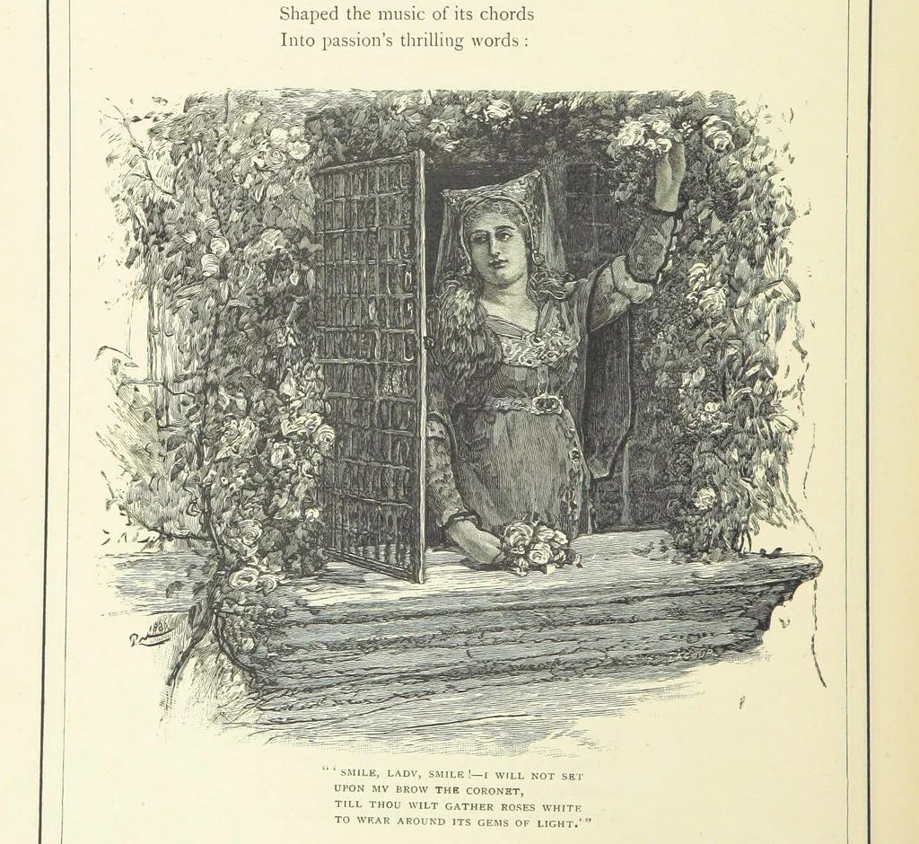 An illustration from Illustrated British Ballads, old and new. Selected and edited by G. B. Smith, 1886, leaf 190