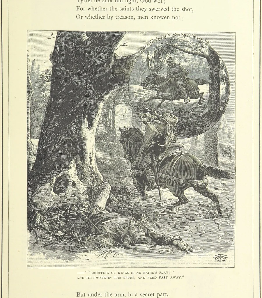An illustration from Illustrated British Ballads, old and new. Selected and edited by G. B. Smith, 1886, leaf 195