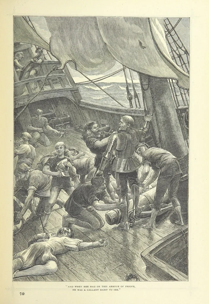 An illustration from Illustrated British Ballads, old and new. Selected and edited by G. B. Smith, 1886, leaf 263