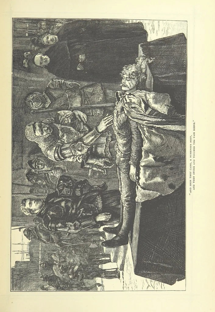 An illustration from Illustrated British Ballads, old and new. Selected and edited by G. B. Smith, 1886, leaf 323