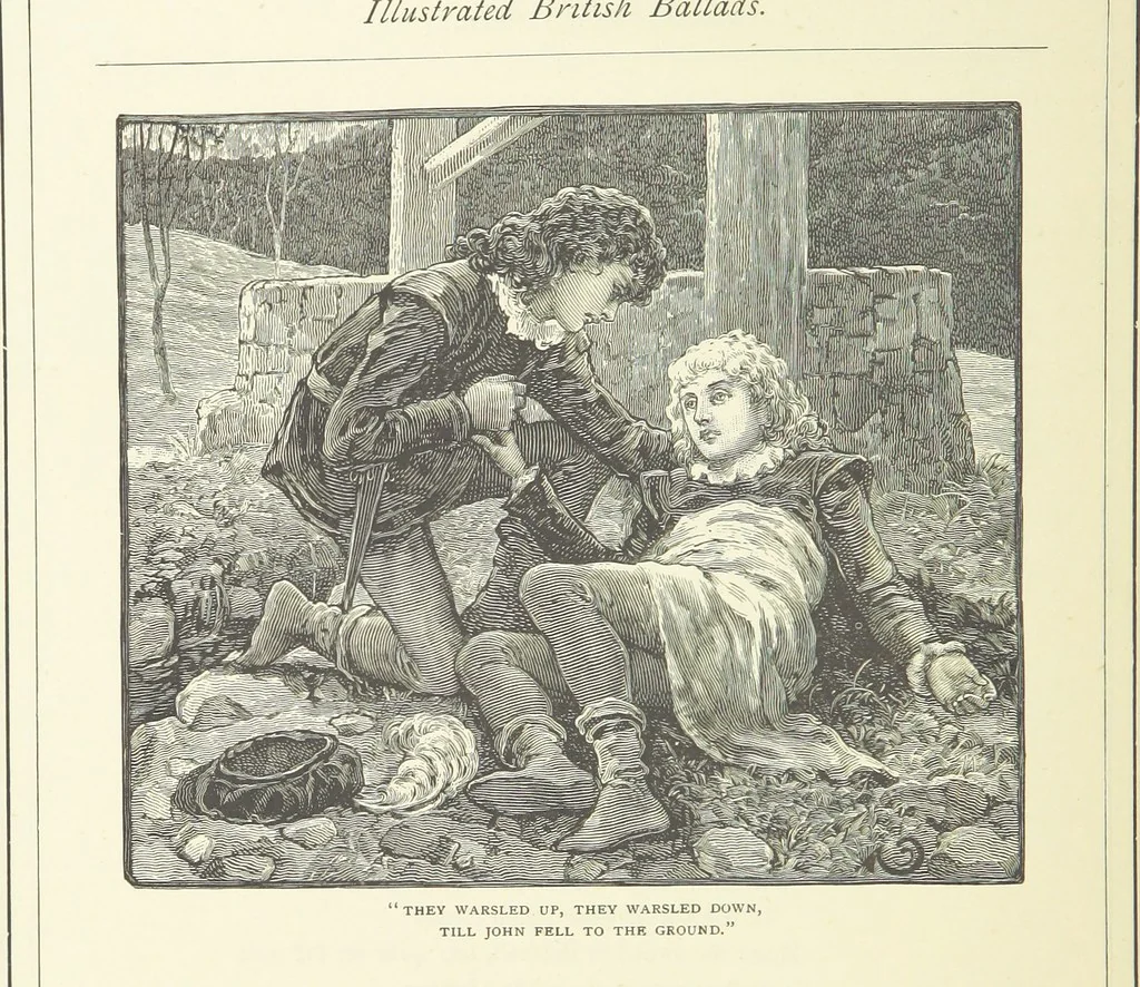 An illustration from Illustrated British Ballads, old and new. Selected and edited by G. B. Smith, 1886, leaf 334