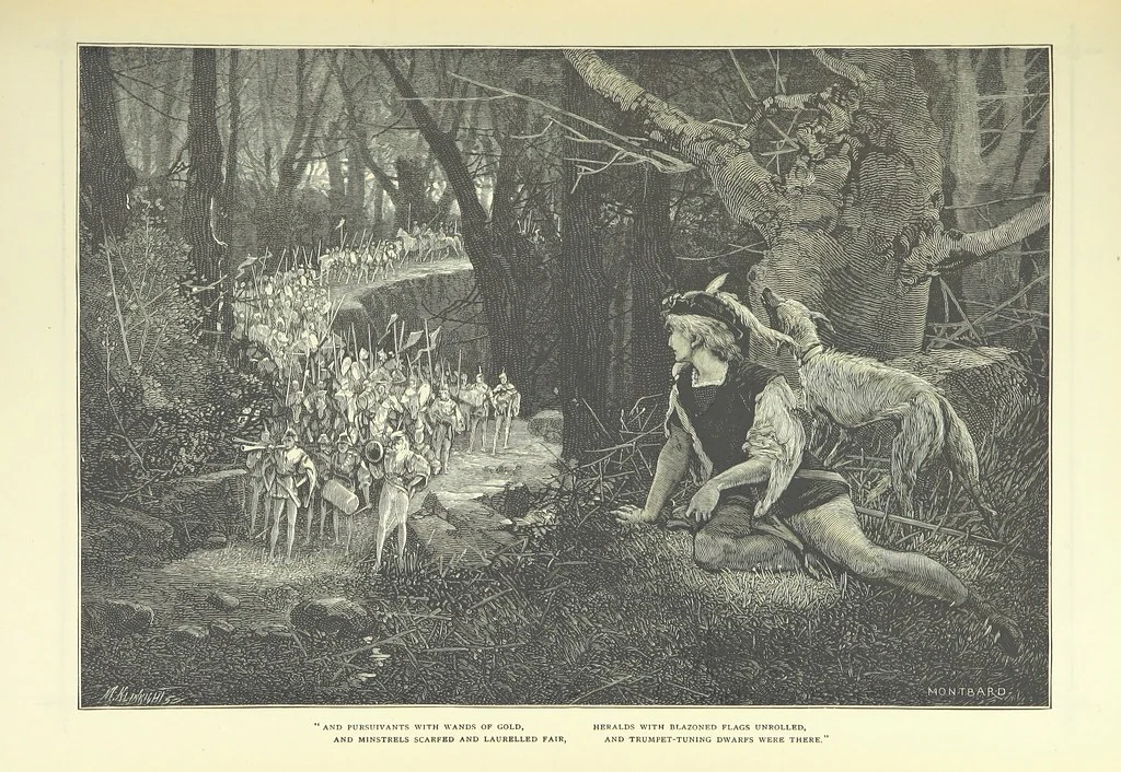 An illustration from Illustrated British Ballads, old and new. Selected and edited by G. B. Smith, 1886, leaf 59