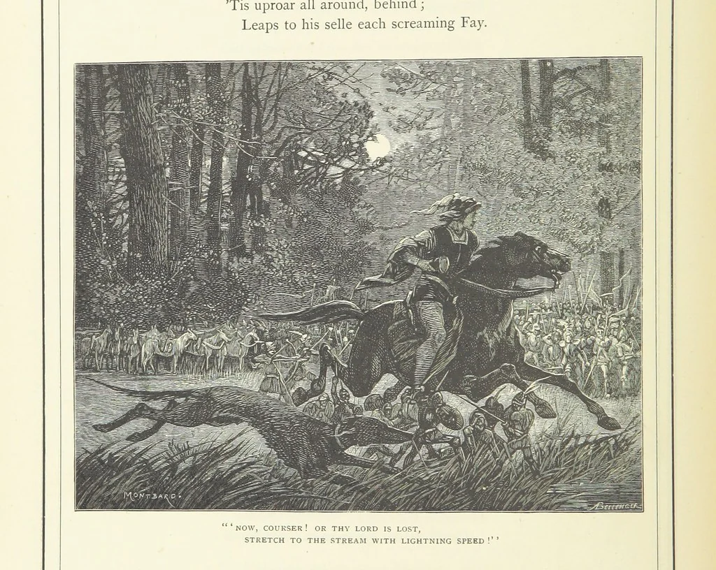 An illustration from Illustrated British Ballads, old and new. Selected and edited by G. B. Smith, 1886, leaf 62