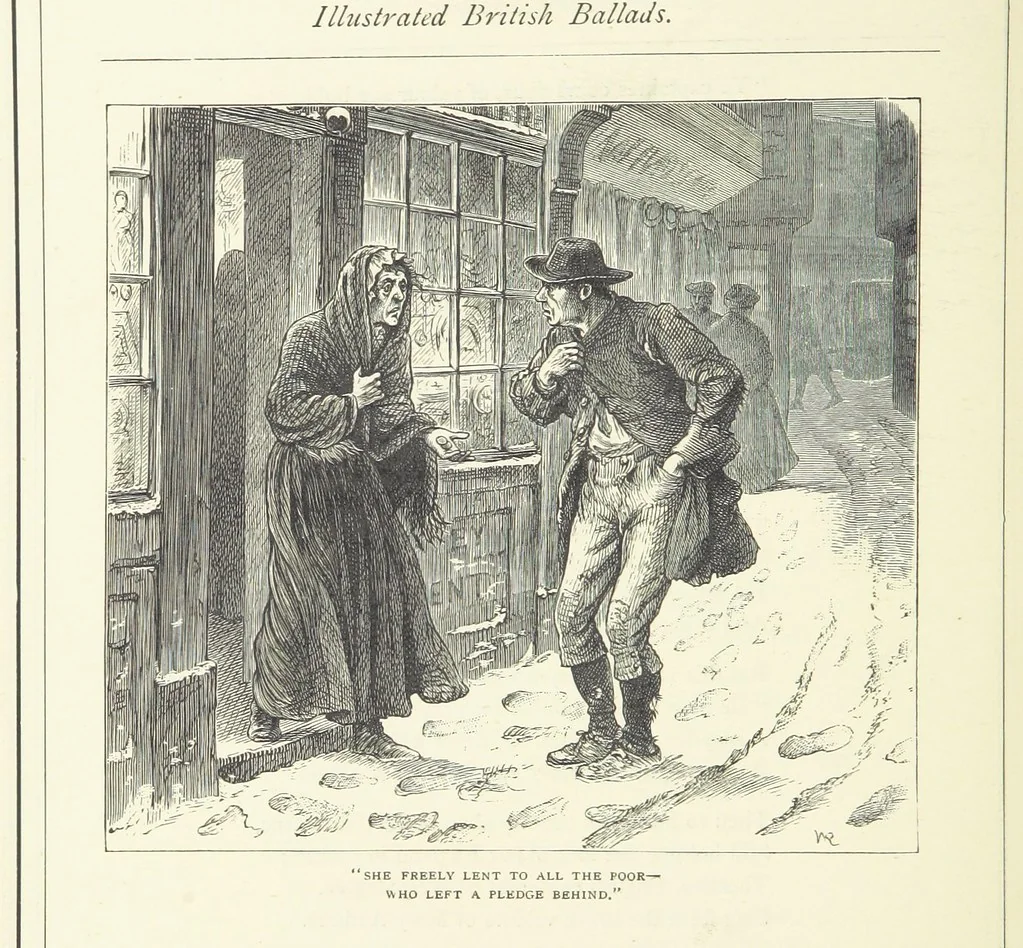An illustration from Illustrated British Ballads, old and new. Selected and edited by G. B. Smith, 1886, leaf 74