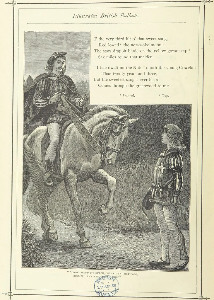 An illustration from Illustrated British Ballads, old and new. Selected and edited by G. B. Smith, 1886, leaf 86