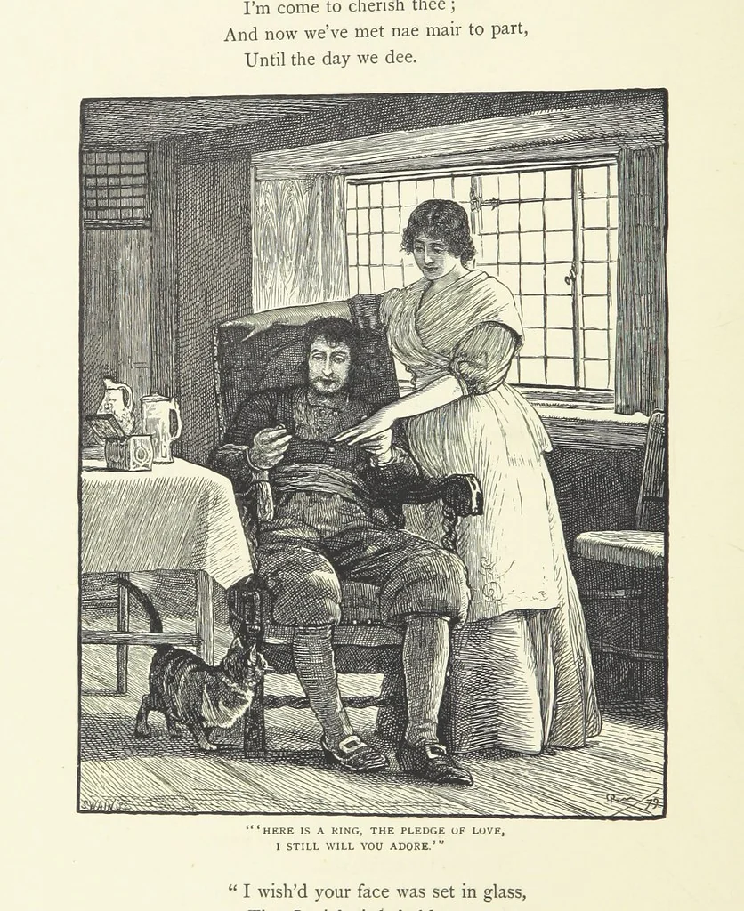 An illustration from Illustrated British Ballads, old and new. Selected and edited by G. B. Smith, 1886, leaf 98