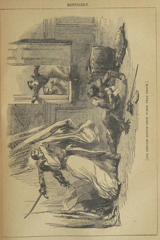 An illustration from Minnigrey. A romance ... Illustrated by Sir John Gilbert, 1897, leaf 129