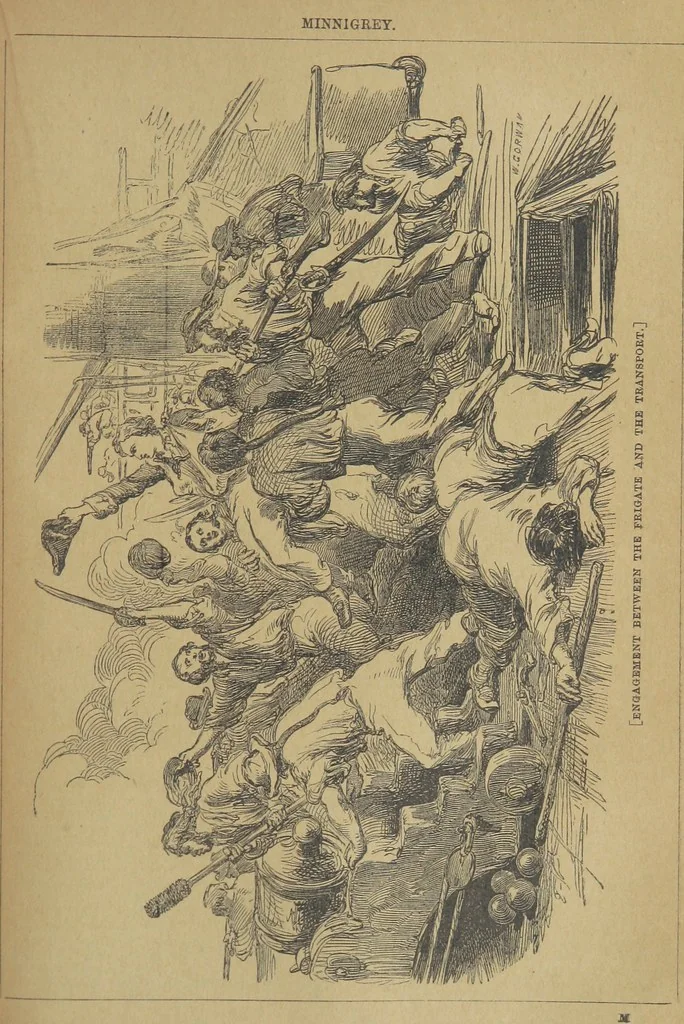An illustration from Minnigrey. A romance ... Illustrated by Sir John Gilbert, 1897, leaf 185