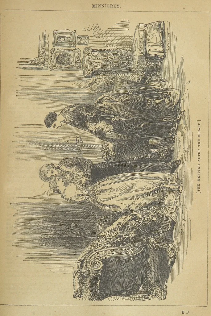An illustration from Minnigrey. A romance ... Illustrated by Sir John Gilbert, 1897, leaf 389