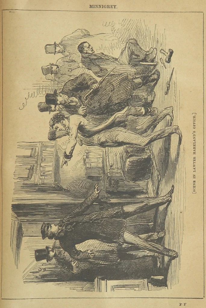 An illustration from Minnigrey. A romance ... Illustrated by Sir John Gilbert, 1897, leaf 453